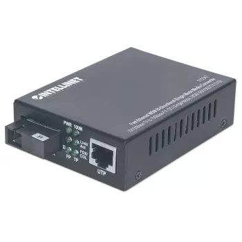 Intellinet Fast Ethernet WDM divvirzienu vienmoda multivides pārveidotājs, 10/100Base-Tx uz 100Base-Fx (SC) vienmoda, 20 km, WDM (Rx1550/Tx1310)