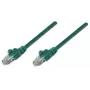 Intellinet tīkla komutācijas kabelis, Cat5e, 1,5 m, zaļš, CCA, U/UTP, PVC, RJ45, zeltīti kontakti, bez aizķeršanās, ar aizsargapvalku, mūža garantija
