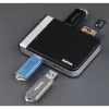Hama 00054546 karšu lasītājs USB 3.2 Gen 1 (3.1 Gen 1) Type-A/Type-C melns, sudrabains