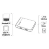 Hama 00054546 karšu lasītājs USB 3.2 Gen 1 (3.1 Gen 1) Type-A/Type-C melns, sudrabains