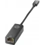 HP USB Type-C uz RJ45 adapteris, USB Type-C, RJ-45, melns, mājām, 245 mm, 110 mm