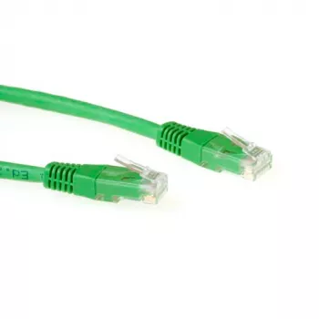 ACT zaļa 1 metra LSZH U/UTP CAT6 komutācijas kabelis ar RJ45 savienotājiem