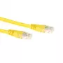 ACT dzeltens 1 m LSZH U/UTP CAT6 komutācijas kabelis ar RJ45 savienotājiem