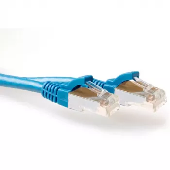 ACT Blue 10m SFTP CAT6A komutācijas kabelis ar nesaaugamiem RJ45 savienotājiem