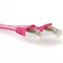ACT rozā 5,00 metru SFTP CAT6A komutācijas kabelis bez aizķeršanās ar RJ45 savienotājiem
