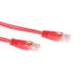 ACT sarkans 0,25 metru U/UTP CAT6 komutācijas kabelis ar RJ45 savienotājiem