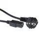 ACT Powercord barošanas savienotājs CEE 7/7 vīrišķais (leņķa) - C13 melns 2 m