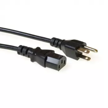 Strāvas vads ACT Powercord USA kontaktdakša - C13 melns 2,5 m