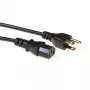 Strāvas vads ACT Powercord USA kontaktdakša - C13 melns 2,5 m