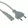 Strāvas kabelis Euro vīrietis - C7 sieviete balts 3m ACT Powercord AK5241