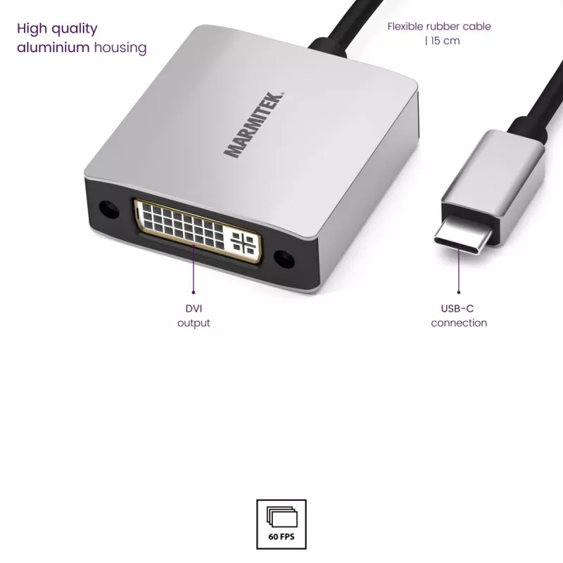 Marmitek Connect USB C to DVI - USB-C uz DVI adapteris