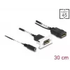 DeLOCK Easy 45 DisplayPort 4K 60 Hz modulis ar līdzstrāvas padevi 2.1 x 5.5 mm