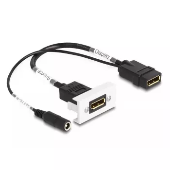DeLOCK Easy 45 DisplayPort 4K 60 Hz modulis ar līdzstrāvas padevi 2.1 x 5.5 mm