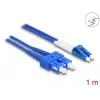 DeLOCK optiskais šķiedras kabelis LC Duplex uz SC Duplex Singlemode OS2 1 m