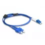 DeLOCK optiskais šķiedras kabelis LC Duplex uz SC Duplex Singlemode OS2 1 m