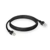 ACT melns 7 metri S/FTP CAT7 PUR elastīgs ielāpu vads bez aizķeršanās ar RJ45 savienotājiem (atbilst CAT6A)