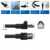 ACT melns 7 metri S/FTP CAT7 PUR elastīgs ielāpu vads bez aizķeršanās ar RJ45 savienotājiem (atbilst CAT6A)