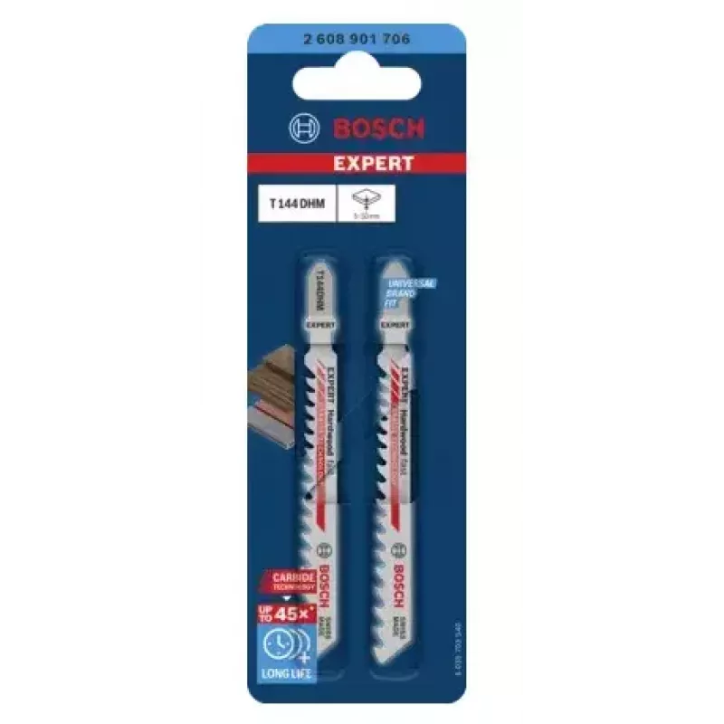 Finierzāģa asmens Bosch T144DHM Carbide 2 gab. Cietkoksne Plastmasa