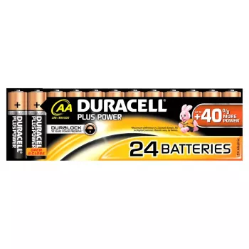 Vienreizlietojamā baterija Duracell Plus Power AA sārmu uzticama darbība