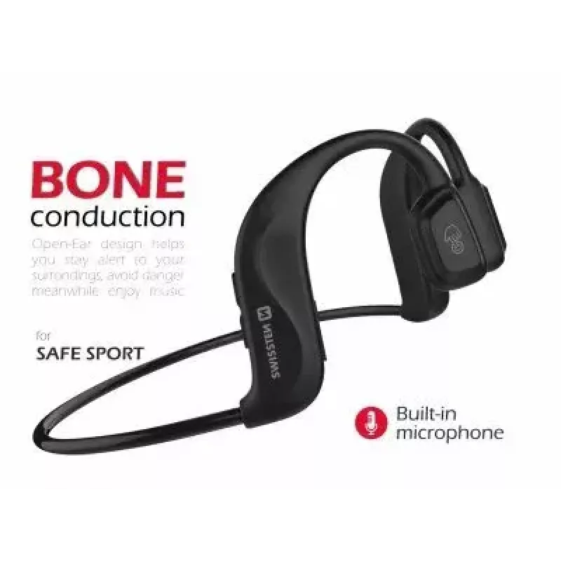 Austiņas Swissten kaula vadītspējas Bluetooth V5.0 melnas