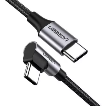 Ugreen 50123 USB kabelis USB 2.0 1 m USB C Melns, Sudraba