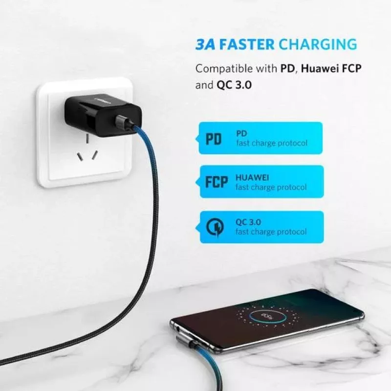 Ugreen 50123 USB kabelis USB 2.0 1 m USB C Melns, Sudraba