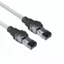 ACT Pelēks 2 metri S/FTP CAT6A IDC 4PPoE / PoE++ 100W LSZH komutācijas vads ar aizķeršanās novēršanas apvalku un RJ45 savienotājiem