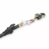 ACT melns 3 metru S/FTP CAT6A IDC 4PPoE / PoE++ 100W LSZH komutācijas kabelis ar aizsargājošu uzmavu un RJ45 savienotājiem