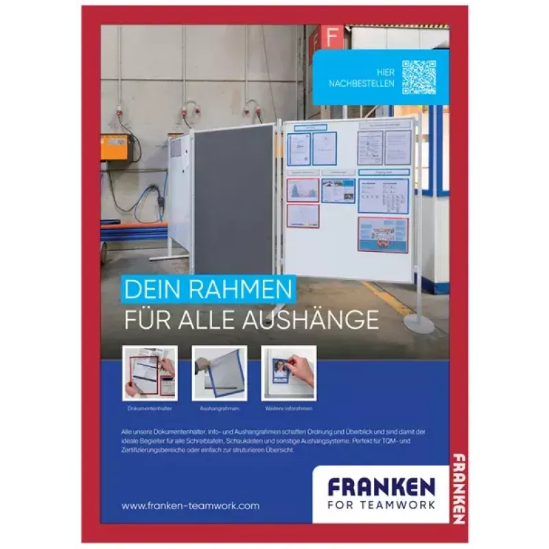 Dēļa rāmis Franken AR15012 Sarkans A3 470x10x650mm 2 gab.