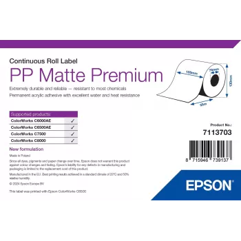 Epson 7113703 printera uzlīme Balta Pašlīmējoša printera uzlīme