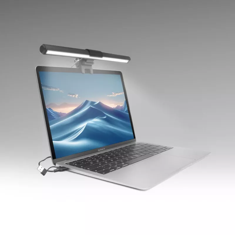 Uzklipsējams klēpjdatora LED gaismas lukturis ACT AC8050, regulējams spilgtums, barošana caur USB