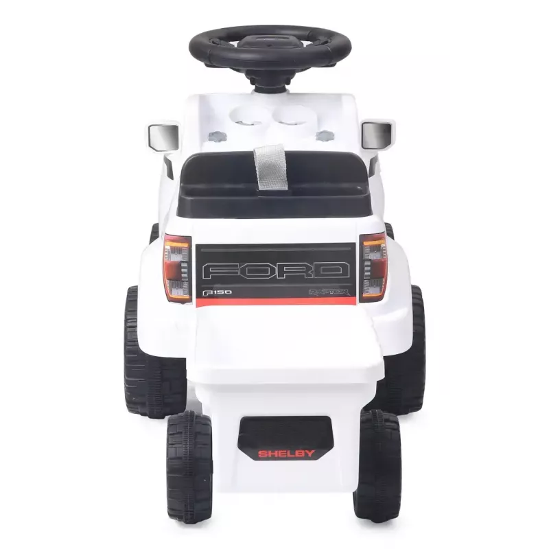 Braucamais auto Jamara Shelby Ford F-150 Raptor — darbināms ar baterijām, 1 sēdvieta, 4 riteņi, melns/balt