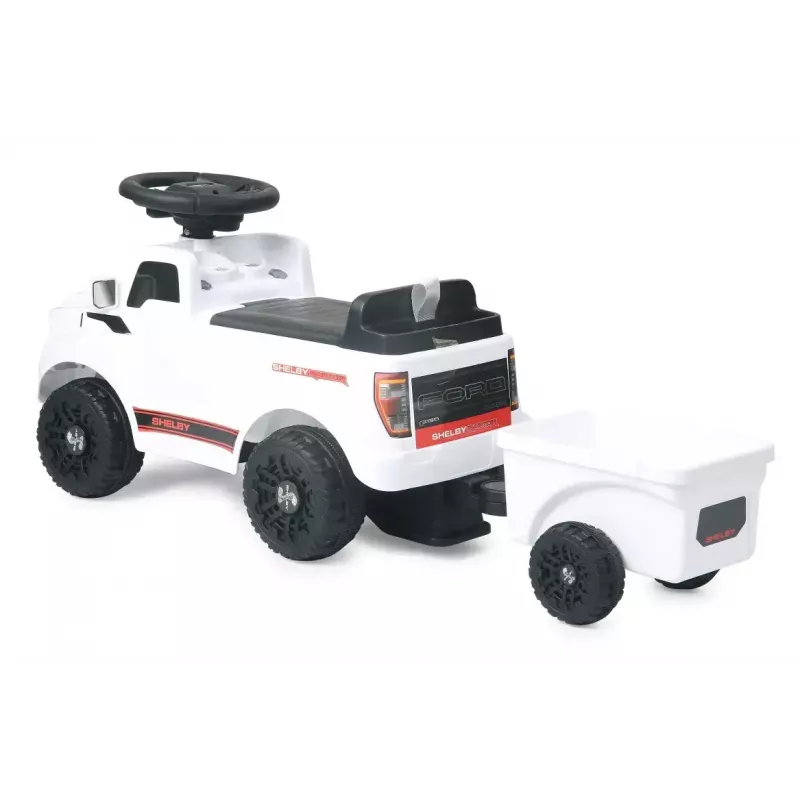 Braucamais auto Jamara Shelby Ford F-150 Raptor — darbināms ar baterijām, 1 sēdvieta, 4 riteņi, melns/balt