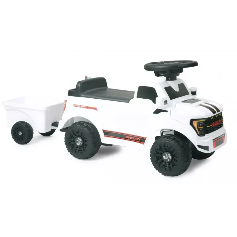 Braucamais auto Jamara Shelby Ford F-150 Raptor — darbināms ar baterijām, 1 sēdvieta, 4 riteņi, melns/balt