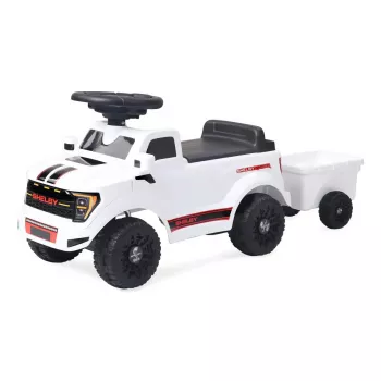 Braucamais auto Jamara Shelby Ford F-150 Raptor — darbināms ar baterijām, 1 sēdvieta, 4 riteņi, melns/balt