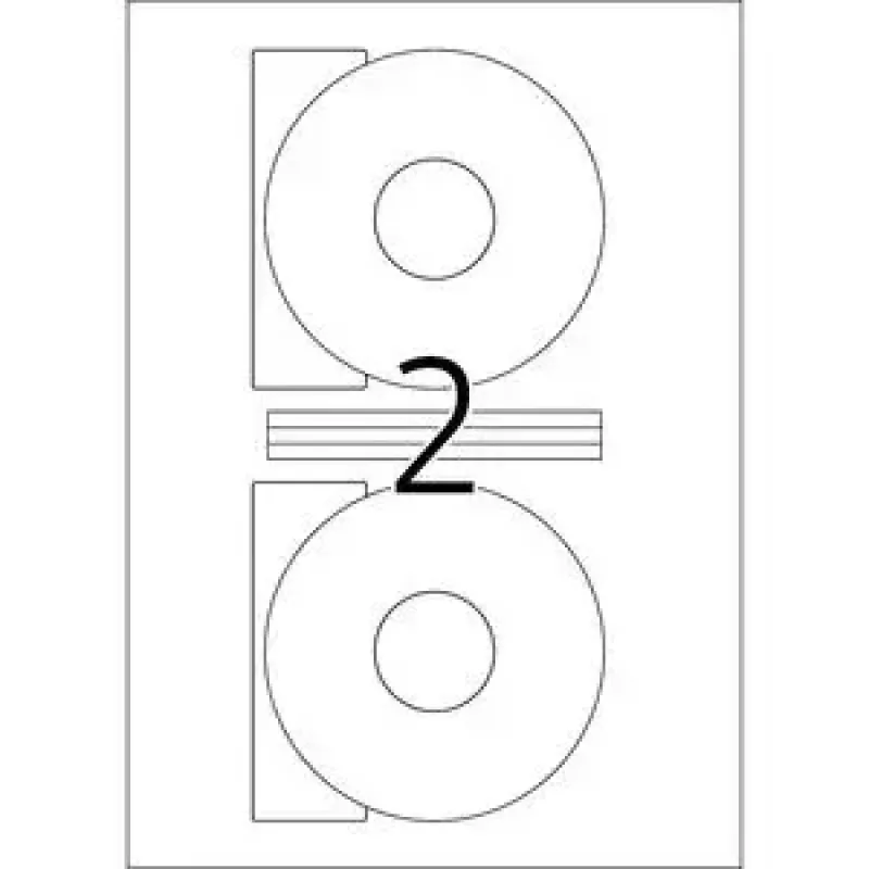 CD uzlīmes HERMA A4 Ø 116 mm balts papīrs matēts necaurspīdīgs 50 gab.