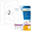 CD uzlīmes HERMA A4 Ø 116 mm balts papīrs matēts necaurspīdīgs 50 gab.