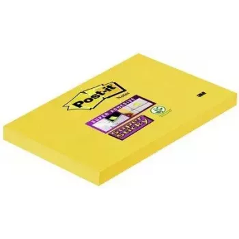 Post-It piezīmju lapiņa papīra taisnstūra dzeltena 90 loksnes pašlīmējoša 3M