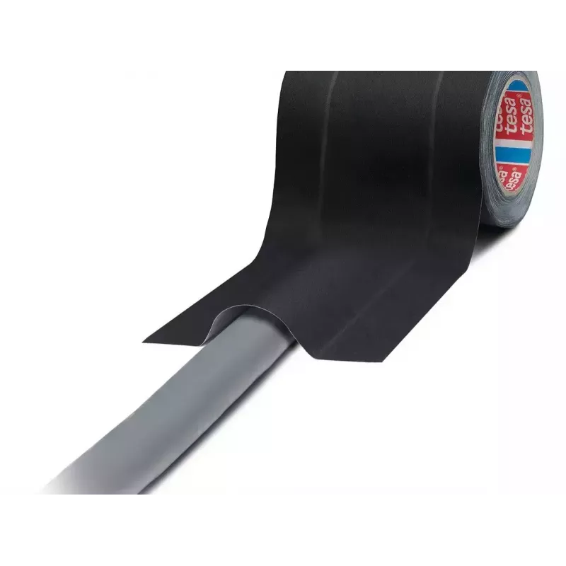 Lente TESA 4611 Melna 25 m Kaucuks