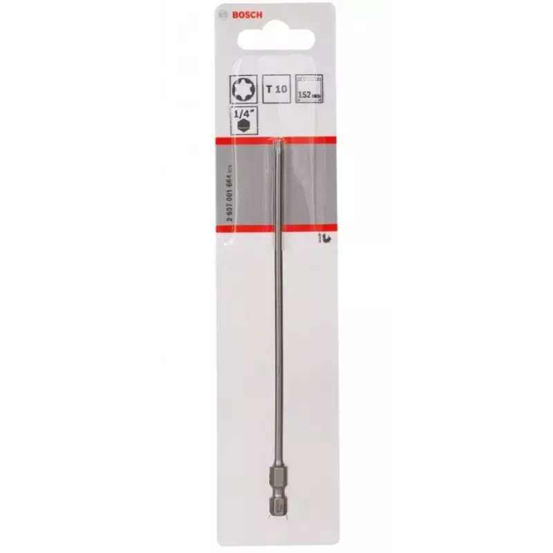 Skrūvgrieža uzgalis Bosch Screwdriver bit extra hard T10 152 mm
