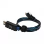 USB A/Lightning kabelis RealPower 0,75 m melns/zils