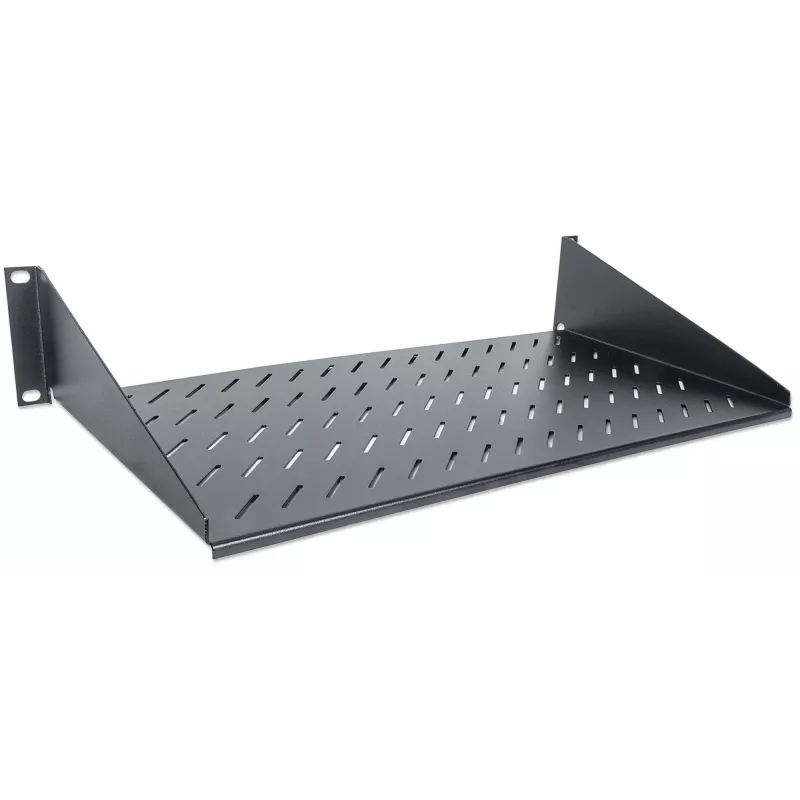 Intellinet 19 collu konsoles plaukts, 2U, 2 punktu priekšējā stiprinājuma, 250 mm dziļums, maks. 25 kg, melns, trīs gadu garantija