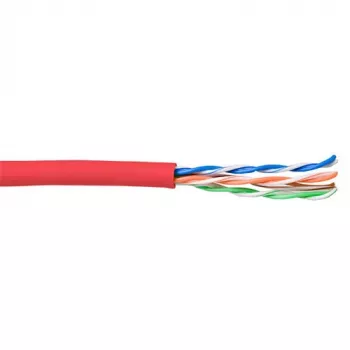 komutācijas kabelis ACT CAT5E U/UTP Stranded Red 100 m