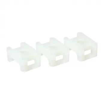 ACT kabeļu saišu stiprinājums ar skrūvi, Caurspīdīgs, Balts, Neilons, 100 gab., 23 mm, 16 mm, 9 mm