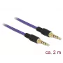 Audio kabelis 3.5mm DeLOCK 85599 2m Violeta