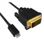 ACT USB Type C uz DVI vīrišķā savienotāja pārveidotāja kabelis 4K/30Hz, 2 metri