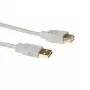 USB 2.0 A vīriešu - USB A sieviešu, ziloņkaula krāsa, 5,00 m, ACT, SB2205