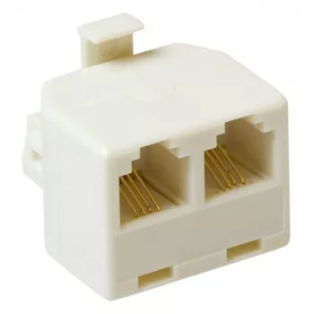 ACT RJ Modular T-padapteri: 2x RJ-12 sieviešu - 1x RJ-12 vīriešu