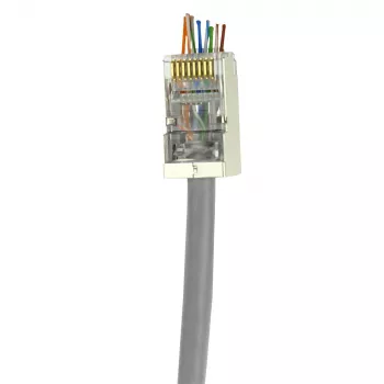 ACT RJ45 (8P/8C) CAT6 easyconnect ekranēts modulārais savienotājs apaļam kabelim ar cietiem vai savītiem vadiem