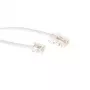 ACT balts 10 metru plakans telefona kabelis ar RJ11 un RJ45 savienotājiem